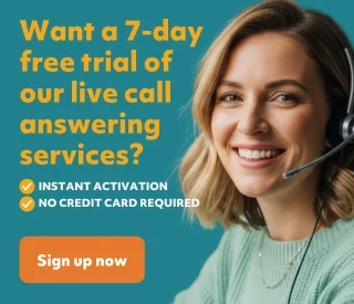 Want a 7-day free trial of our live call answering services?